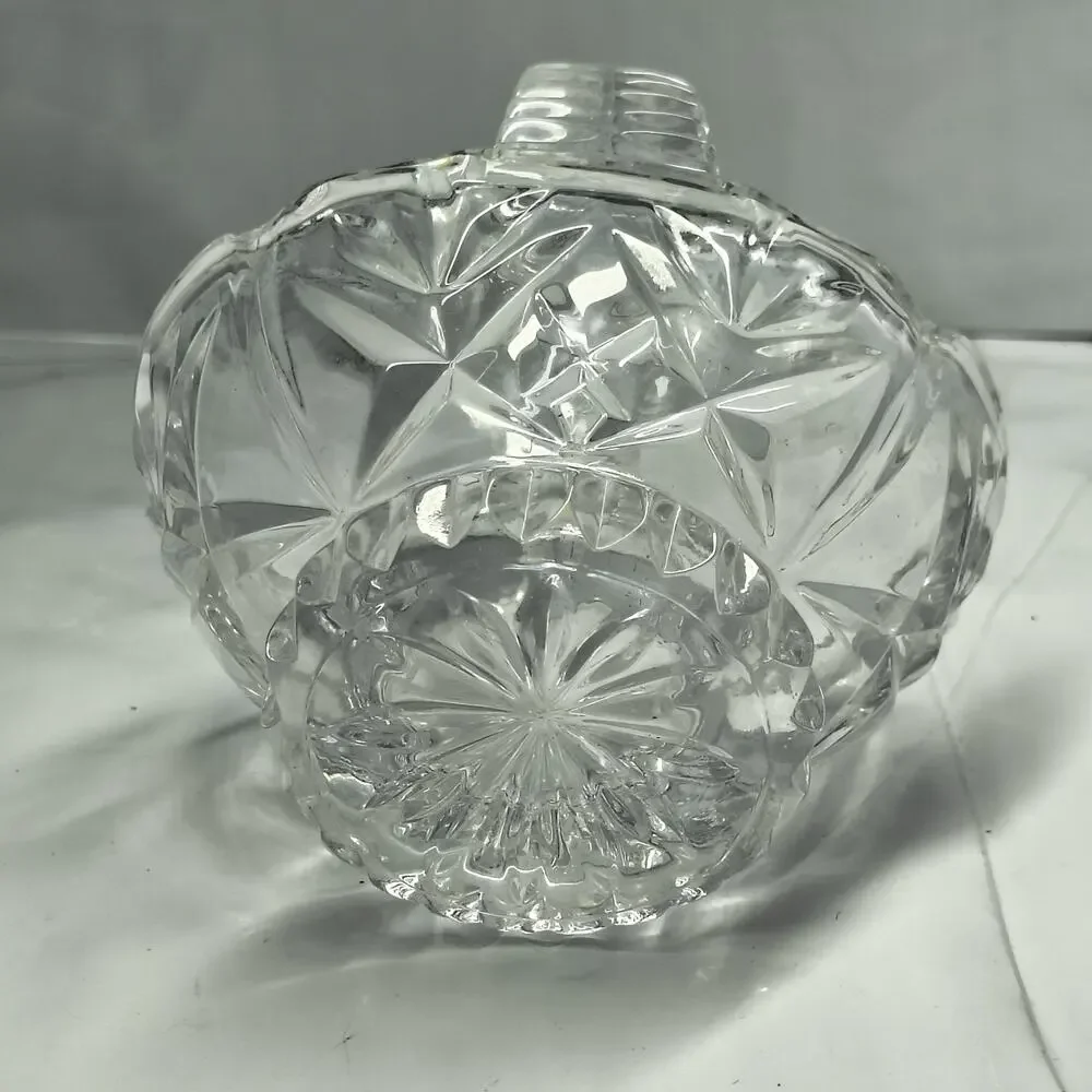 Vintage 1980's Princess House Clear Lead 24% Crystal Basket w/Original Papers